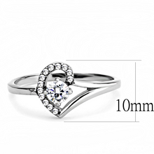 DA165 - Stainless Steel Ring High polished (no plating) Women AAA Grade CZ Clear
