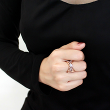 DA169 - Stainless Steel Ring IP Rose Gold(Ion Plating) Women AAA Grade CZ Clear
