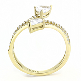 DA171 - Stainless Steel Ring IP Gold(Ion Plating) Women AAA Grade CZ Clear