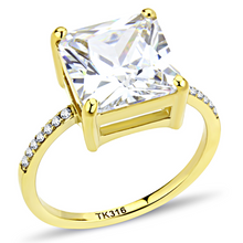 DA172 - Stainless Steel Ring IP Gold(Ion Plating) Women AAA Grade CZ Clear