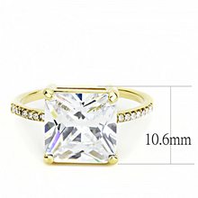 DA172 - Stainless Steel Ring IP Gold(Ion Plating) Women AAA Grade CZ Clear