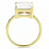 DA172 - Stainless Steel Ring IP Gold(Ion Plating) Women AAA Grade CZ Clear