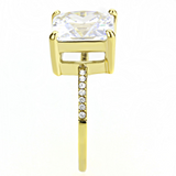 DA172 - Stainless Steel Ring IP Gold(Ion Plating) Women AAA Grade CZ Clear
