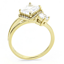 DA173 - Stainless Steel Ring IP Gold(Ion Plating) Women AAA Grade CZ Clear