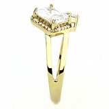 DA173 - Stainless Steel Ring IP Gold(Ion Plating) Women AAA Grade CZ Clear