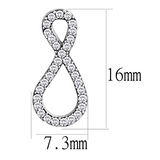 DA186 - Stainless Steel Earrings High polished (no plating) Women AAA Grade CZ Clear
