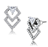 DA198 - Stainless Steel Earrings High polished (no plating) Women AAA Grade CZ Clear