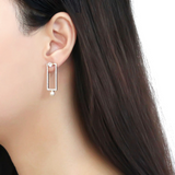 DA222 - Stainless Steel Earrings IP Gold(Ion Plating) Women Synthetic White