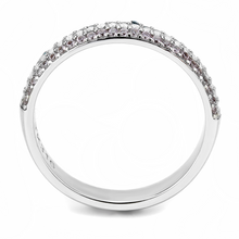DA232 - Stainless Steel Ring High polished (no plating) Women AAA Grade CZ Multi Color