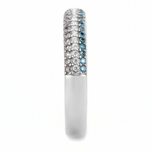 DA232 - Stainless Steel Ring High polished (no plating) Women AAA Grade CZ Multi Color