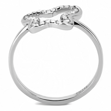 DA241 - Stainless Steel Ring High polished (no plating) Women AAA Grade CZ Clear