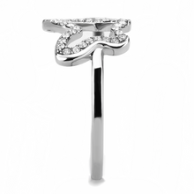 DA241 - Stainless Steel Ring High polished (no plating) Women AAA Grade CZ Clear