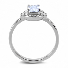 DA246 - Stainless Steel Ring High polished (no plating) Women AAA Grade CZ Light Amethyst