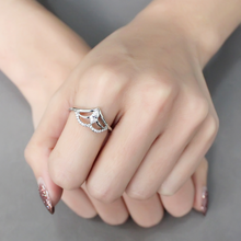 DA248 - Stainless Steel Ring High polished (no plating) Women AAA Grade CZ Clear