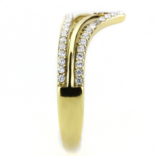 DA250 - Stainless Steel Ring IP Gold(Ion Plating) Women AAA Grade CZ Clear