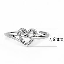 DA259 - Stainless Steel Ring High polished (no plating) Women AAA Grade CZ Clear