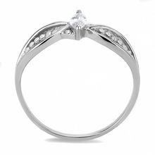 DA262 - Stainless Steel Ring High polished (no plating) Women AAA Grade CZ Clear