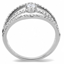 DA264 - Stainless Steel Ring High polished (no plating) Women AAA Grade CZ Clear