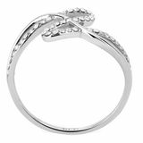 DA265 - Stainless Steel Ring High polished (no plating) Women AAA Grade CZ Clear