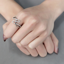 DA265 - Stainless Steel Ring High polished (no plating) Women AAA Grade CZ Clear