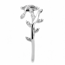 DA266 - Stainless Steel Ring High polished (no plating) Women AAA Grade CZ Clear