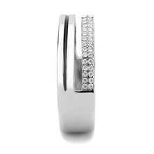 DA275 - Stainless Steel Ring High polished (no plating) Men AAA Grade CZ Clear