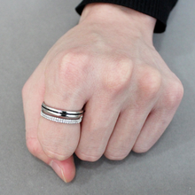 DA275 - Stainless Steel Ring High polished (no plating) Men AAA Grade CZ Clear