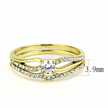 DA277 - Stainless Steel Ring IP Gold(Ion Plating) Women AAA Grade CZ Clear
