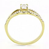 DA277 - Stainless Steel Ring IP Gold(Ion Plating) Women AAA Grade CZ Clear