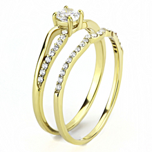 DA277 - Stainless Steel Ring IP Gold(Ion Plating) Women AAA Grade CZ Clear