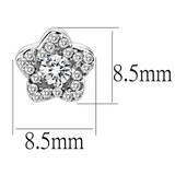 DA297 - Stainless Steel Earrings High polished (no plating) Women AAA Grade CZ Clear