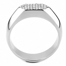 DA302 - Stainless Steel Ring No Plating Men AAA Grade CZ Clear