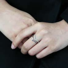 DA308 - Stainless Steel Ring No Plating Women AAA Grade CZ Clear