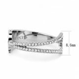 DA310 - Stainless Steel Ring No Plating Women AAA Grade CZ Clear