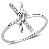 DA313 - Stainless Steel Ring No Plating Women AAA Grade CZ Clear