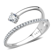 DA316 - Stainless Steel Ring No Plating Women AAA Grade CZ Clear