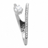 DA316 - Stainless Steel Ring No Plating Women AAA Grade CZ Clear