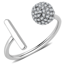 DA318 - Stainless Steel Ring No Plating Women AAA Grade CZ Clear