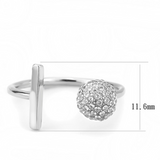 DA318 - Stainless Steel Ring No Plating Women AAA Grade CZ Clear