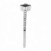 DA320 - Stainless Steel Ring No Plating Women Epoxy Jet