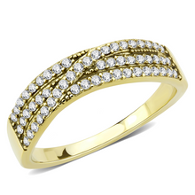 DA321 - Stainless Steel Ring IP Gold(Ion Plating) Women AAA Grade CZ Clear
