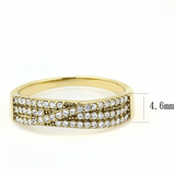 DA321 - Stainless Steel Ring IP Gold(Ion Plating) Women AAA Grade CZ Clear