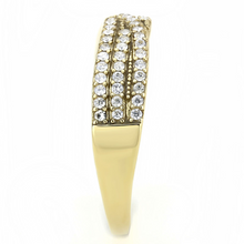 DA321 - Stainless Steel Ring IP Gold(Ion Plating) Women AAA Grade CZ Clear
