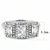 DA322 - Stainless Steel Ring No Plating Women AAA Grade CZ Clear