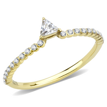 DA323 - Stainless Steel Ring IP Gold(Ion Plating) Women AAA Grade CZ Clear