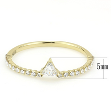 DA323 - Stainless Steel Ring IP Gold(Ion Plating) Women AAA Grade CZ Clear