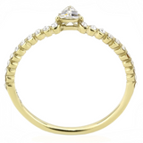 DA323 - Stainless Steel Ring IP Gold(Ion Plating) Women AAA Grade CZ Clear