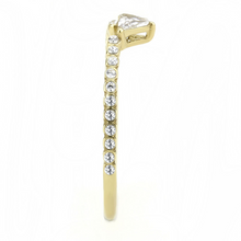 DA323 - Stainless Steel Ring IP Gold(Ion Plating) Women AAA Grade CZ Clear