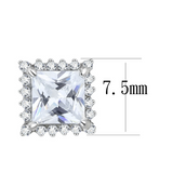 DA326 - No Plating Stainless Steel Earrings with AAA Grade CZ  in Clear
