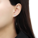 DA327 - Stainless Steel Earrings No Plating Women AAA Grade CZ Clear